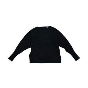 T Tahari Boat Neck Dolman Sleeve Black Sweater, Size XL